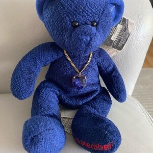 September Russ Teddy Bear with Necklace